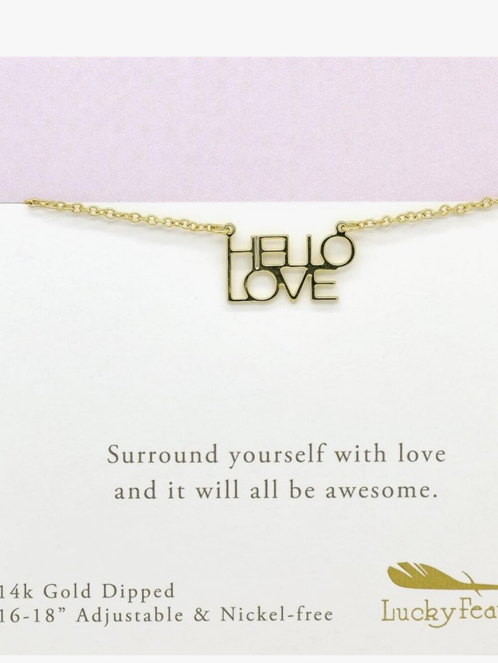 New Hello Love 14k Gold Necklace